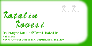 katalin kovesi business card